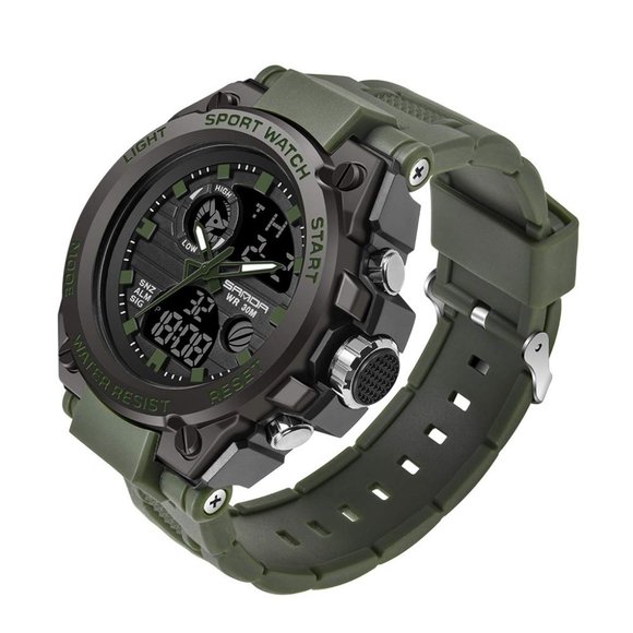 LED Alarm Waterproof Military Watch